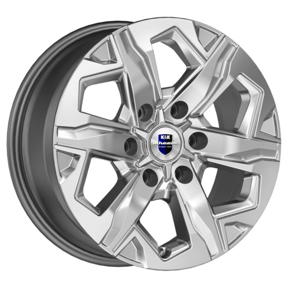 Диски КиК 7.5\R17 6*139.7 ET36 d100.1 Дарк платинум Диски КиК 7.5\R17 6*139.7 ET36 d100.1 Дарк платинум