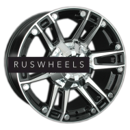 Диски LS 8x17/6x139,7 ET25 D106,1 558 BKF (конус, Колпак+лого)